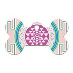 Mandala Design Arts Indian Dog Tag Bone (two Sides)