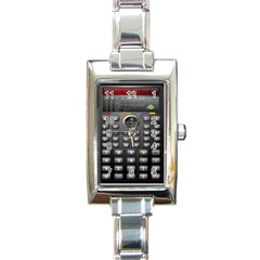 Scientific Solar Calculator Rectangle Italian Charm Watch