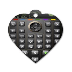 Scientific Solar Calculator Dog Tag Heart (one Side)