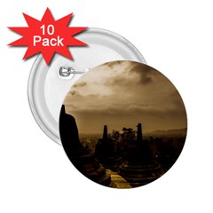 Borobudur Temple  Indonesia 2 25  Buttons (10 Pack) 