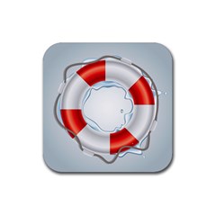 Spare Tire Icon Vector Rubber Coaster (square) 