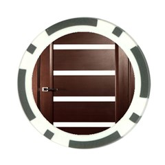 Minimalis Brown Door Poker Chip Card Guard