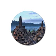 Borobudur Temple  Morning Serenade Rubber Coaster (round) 