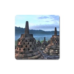 Borobudur Temple  Morning Serenade Square Magnet