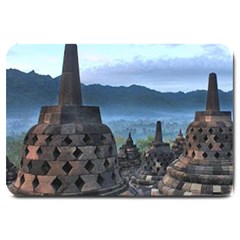 Borobudur Temple  Morning Serenade Large Doormat 