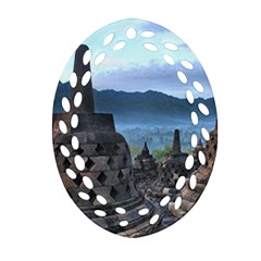 Borobudur Temple  Morning Serenade Oval Filigree Ornament (two Sides) by Sudhe