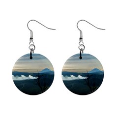 Bromo Caldera De Tenegger  Indonesia Mini Button Earrings