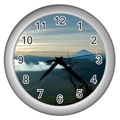 Bromo Caldera De Tenegger  Indonesia Wall Clock (silver)