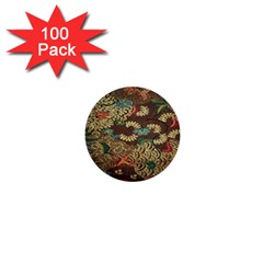 Colorful The Beautiful Of Art Indonesian Batik Pattern 1  Mini Buttons (100 Pack) 