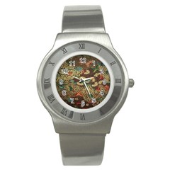 Colorful The Beautiful Of Art Indonesian Batik Pattern Stainless Steel Watch by Sudhe