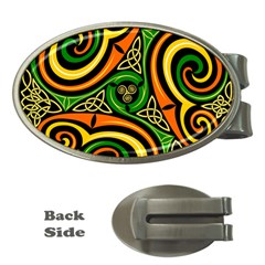 Celtic Celts Circle Color Colors Money Clips (oval)  by Sudhe