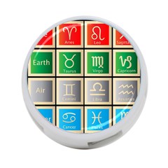 Set Of The Twelve Signs Of The Zodiac Astrology Birth Symbols 4-port Usb Hub (two Sides) by Sudhe