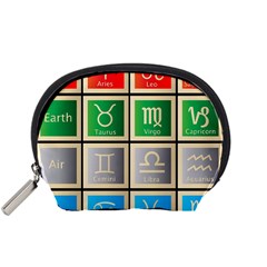 Set Of The Twelve Signs Of The Zodiac Astrology Birth Symbols Accessory Pouch (small) by Sudhe