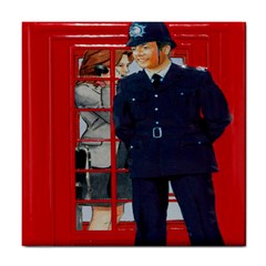 Red London Phone Boxes Tile Coasters