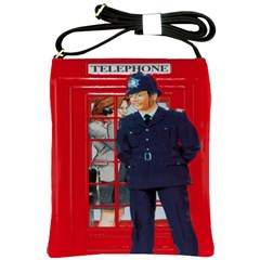 Red London Phone Boxes Shoulder Sling Bag by Sudhe
