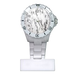 Marble Granite Pattern And Texture Plastic Nurses Watch by Sudhe