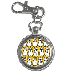 Yellow Owl Background Key Chain Watches by Sudhe