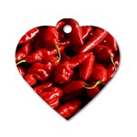 Red Chili Dog Tag Heart (Two Sides) Front