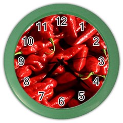 Red Chili Color Wall Clock