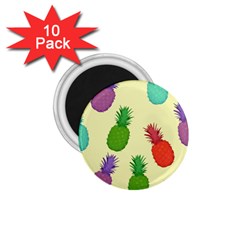 Colorful Pineapples Wallpaper Background 1 75  Magnets (10 Pack) 