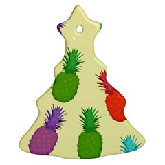 Colorful Pineapples Wallpaper Background Ornament (christmas Tree)  by Sudhe
