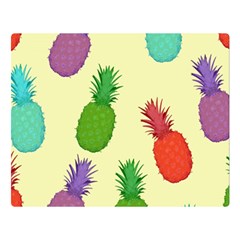 Colorful Pineapples Wallpaper Background Double Sided Flano Blanket (large) 