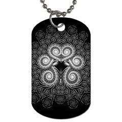 Fractal Filigree Lace Vintage Dog Tag (one Side)