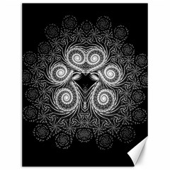 Fractal Filigree Lace Vintage Canvas 12  X 16 