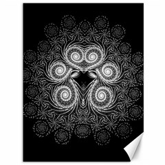 Fractal Filigree Lace Vintage Canvas 36  X 48 