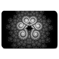 Fractal Filigree Lace Vintage Large Doormat 