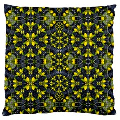 Fresh Clean Spring Flowers In Floral Wreaths Large Flano Cushion Case (two Sides) by pepitasart