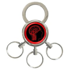 Artificial Intelligence Brain Think 3-ring Key Chains by Sudhe