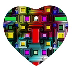 Art Rectangles Abstract Modern Art Ornament (heart)