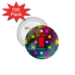 Art Rectangles Abstract Modern Art 1 75  Buttons (100 Pack) 