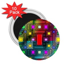 Art Rectangles Abstract Modern Art 2 25  Magnets (10 Pack) 