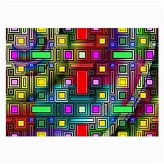 Art Rectangles Abstract Modern Art Large Glasses Cloth (2-side) by Sudhe
