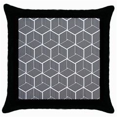 Cube Pattern Cube Seamless Repeat Throw Pillow Case (black)