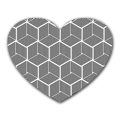 Cube Pattern Cube Seamless Repeat Heart Mousepads