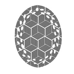 Cube Pattern Cube Seamless Repeat Ornament (oval Filigree) by Sudhe