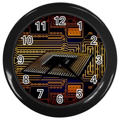 Processor Cpu Board Circuits Wall Clock (black)