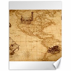 Map Discovery America Ship Train Canvas 18  X 24  by Sudhe