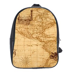 Map Discovery America Ship Train School Bag (large) by Sudhe