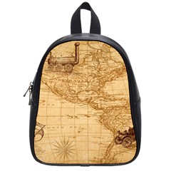 Map Discovery America Ship Train School Bag (small) by Sudhe