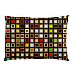Squares Colorful Texture Modern Art Pillow Case (two Sides)
