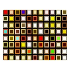 Squares Colorful Texture Modern Art Double Sided Flano Blanket (large) 