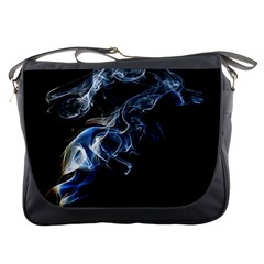 Smoke Flame Dynamic Wave Motion Messenger Bag by Sudhe