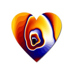 Fractal Art Paint Pattern Texture Heart Magnet