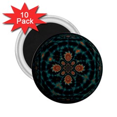 Abstract Digital Geometric Pattern 2 25  Magnets (10 Pack) 