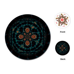 Abstract Digital Geometric Pattern Playing Cards (round)