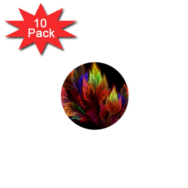 Abstract Digital Art Fractal 1  Mini Buttons (10 pack) 